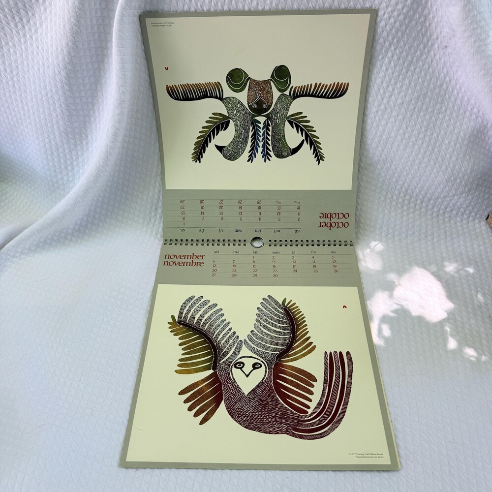 Vintage 1983 Cape Dorset Inuit Art Calendar / Calendrier - West Baffin Eskimo Co - Picture 6 of 9